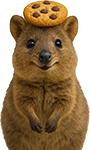 G'day! I'm your friendly Cookie Quokka helping keep your data safe. Cookie consent illustration